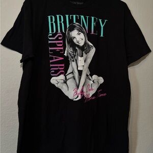 Black Graphic T-Shirt with Britney Spears Design